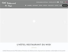 Tablet Screenshot of hotelrestaurantdumidi.com